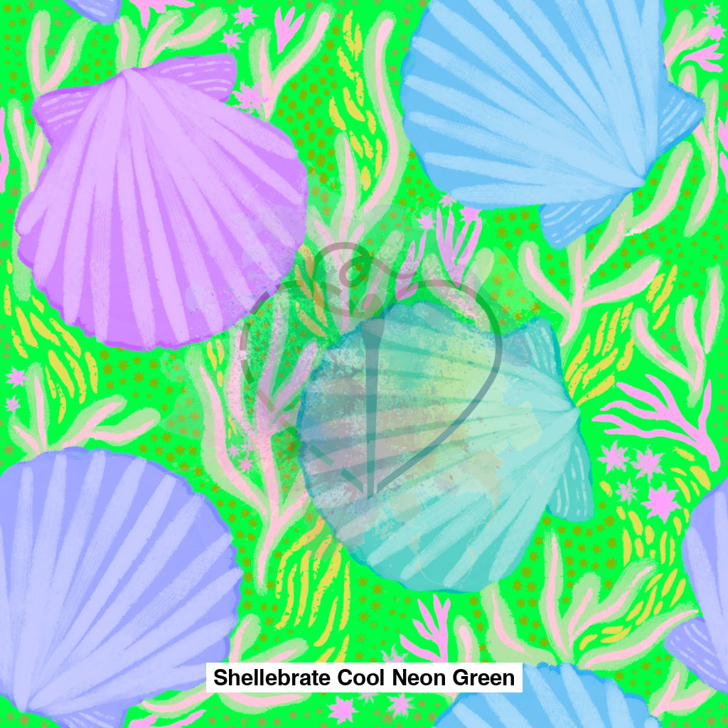 Shellebrate Cool Neon Green Fabric Fabrics