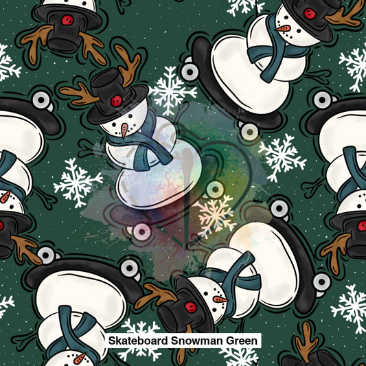 Skateboard Snowman Green Lfs Catalog