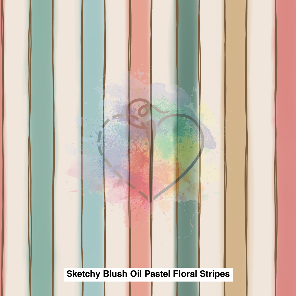 Sketchy Blush Oil Pastel Floral Stripes Lfs Catalog