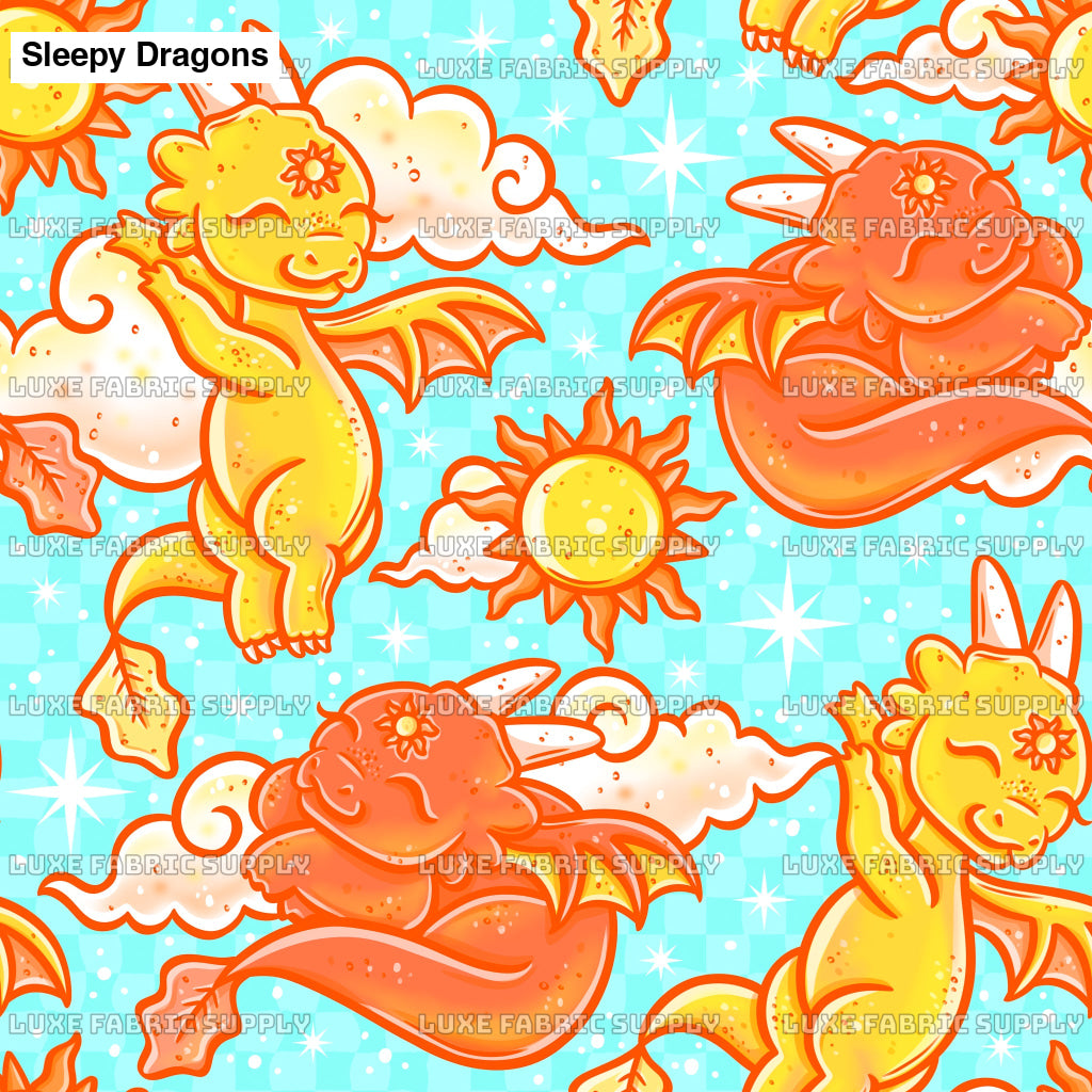 Sleepy Dragons Orange Coordinate Lfs Catalog