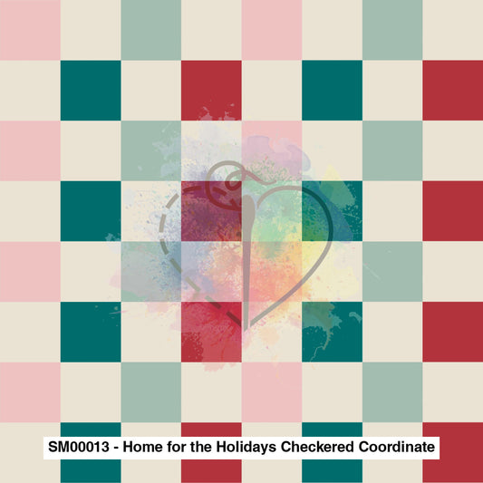 Sm00013 - Home For The Holidays Checkered Coordinate Fabric Fabrics