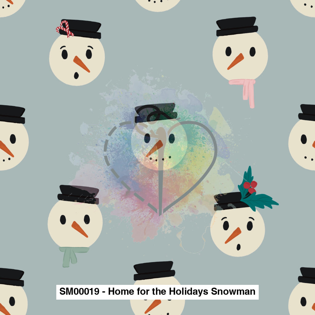 Sm00019 - Home For The Holidays Snowman Fabric Fabrics