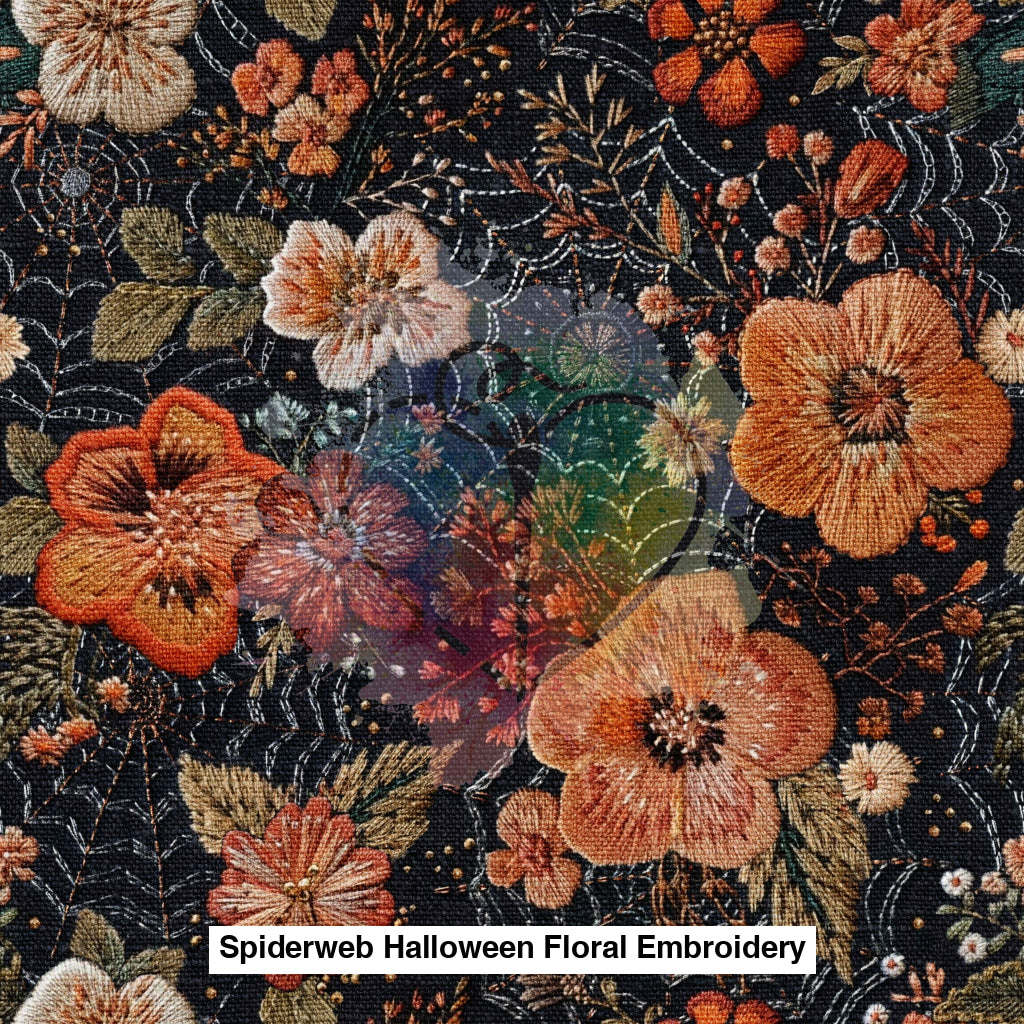 Spiderweb Halloween Floral Embroidery Lfs Catalog