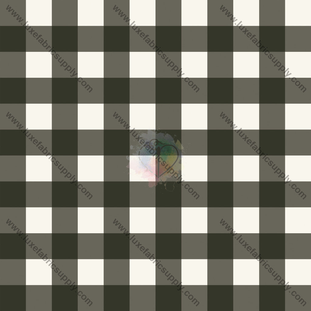 Spring Reverie Gingham Muted Black Fabric