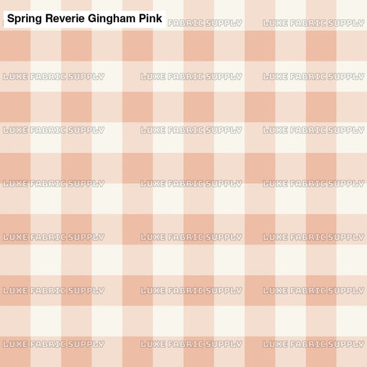 Spring Reverie Gingham Pink Fabric