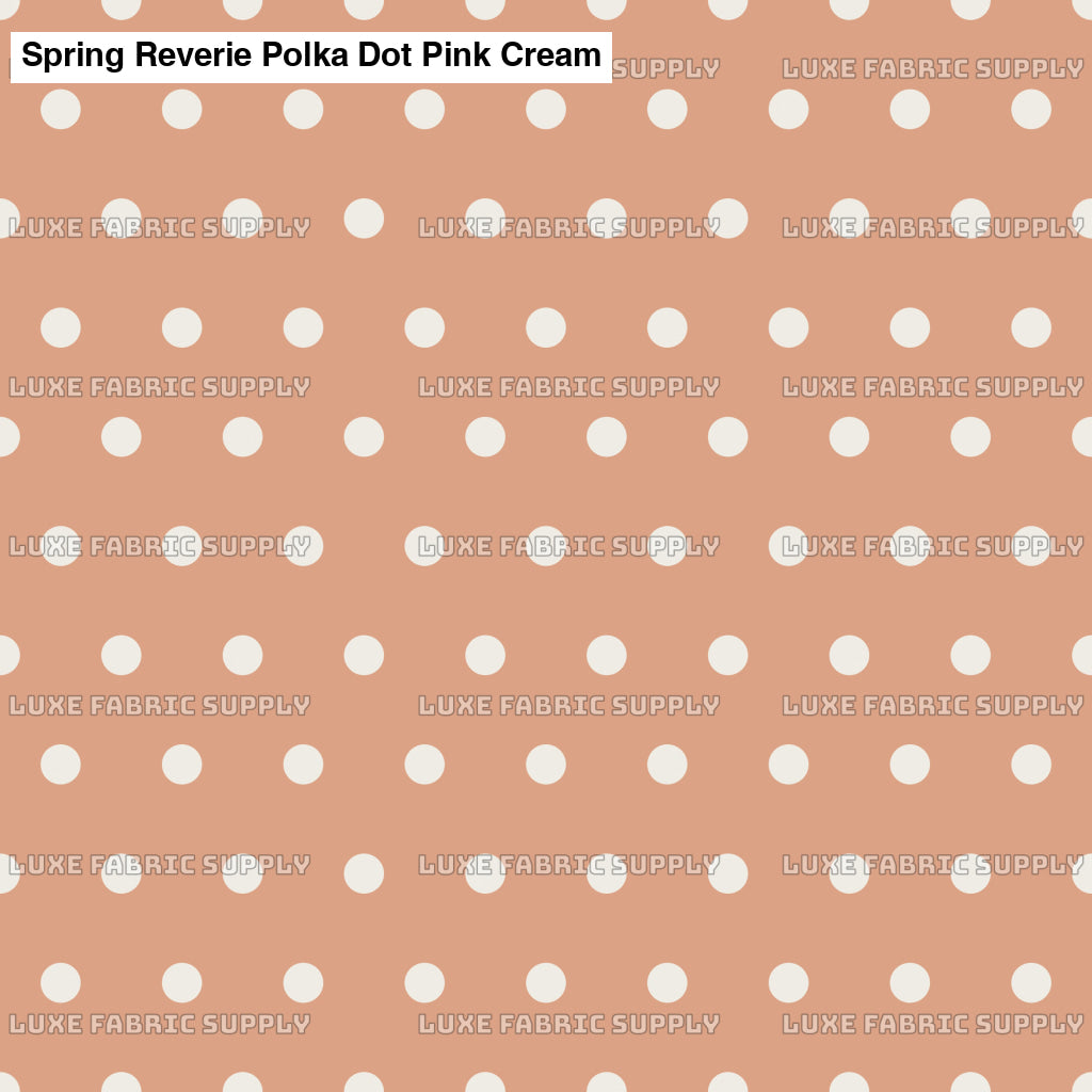 Spring Reverie Polka Dot Pink Cream Fabric