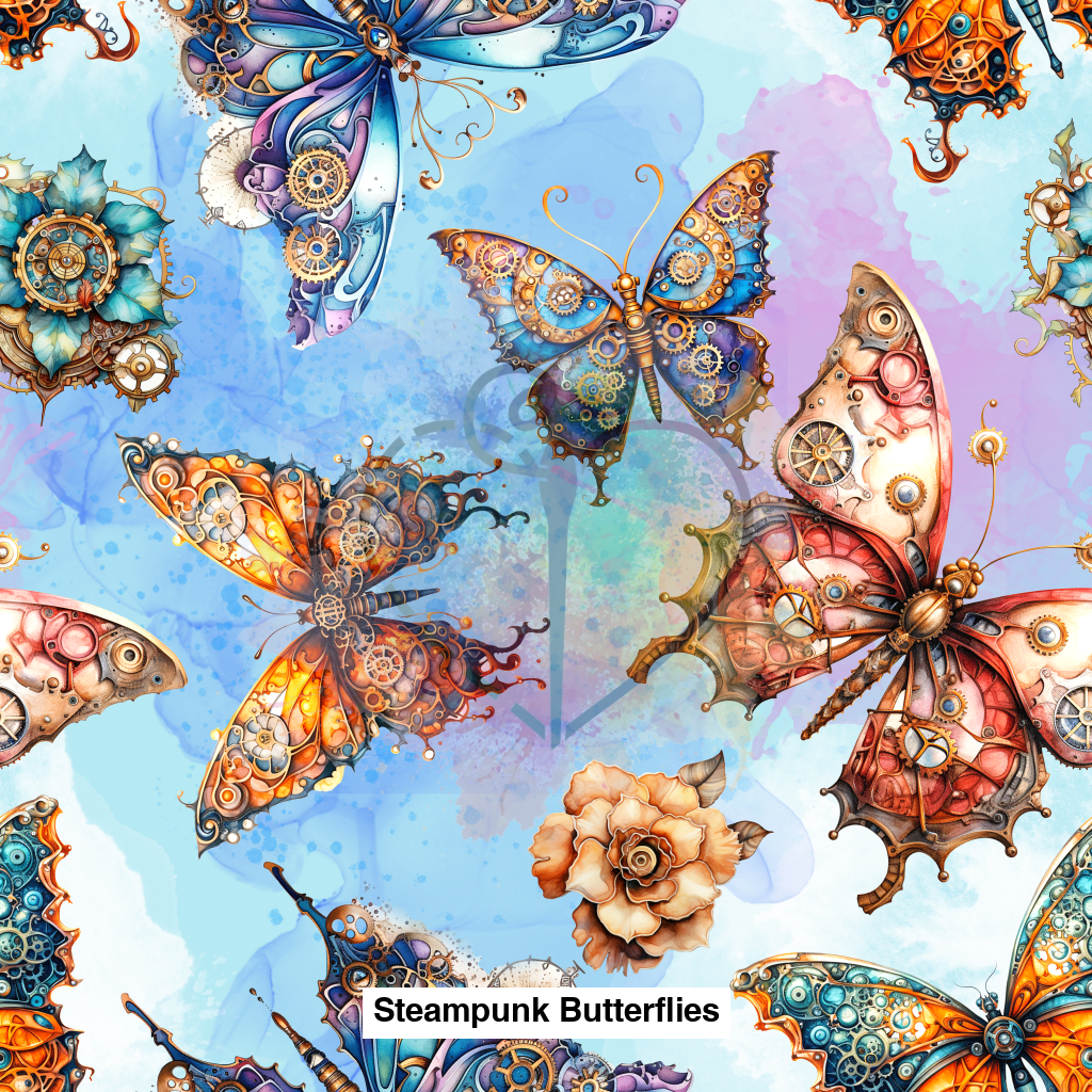 Steampunk Butterflies Blue Lfs Catalog