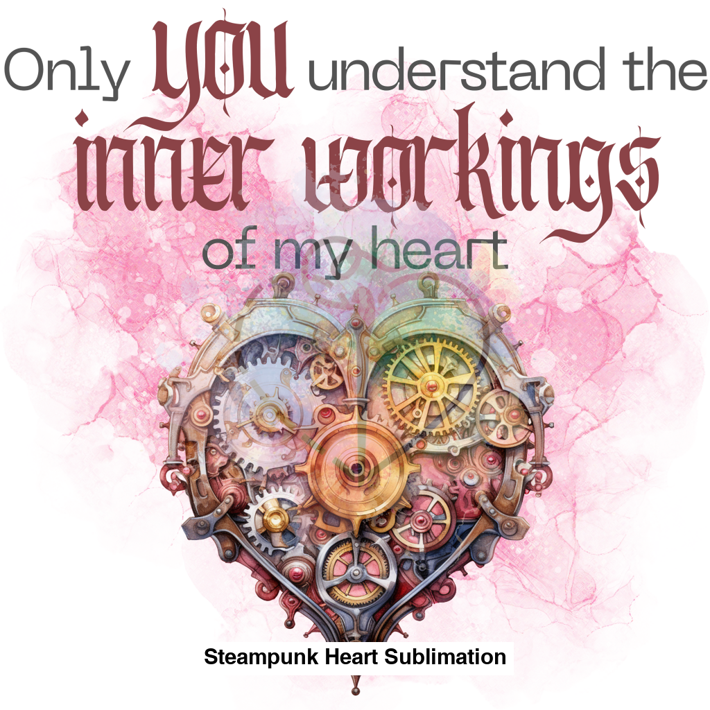 Steampunk Heart Sublimation