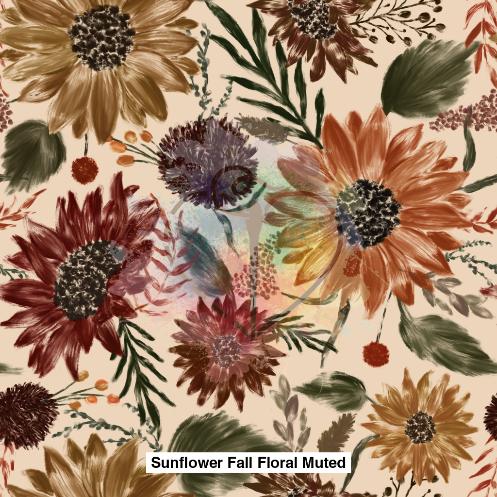 Sunflower Fall Floral Muted Lfs Catalog