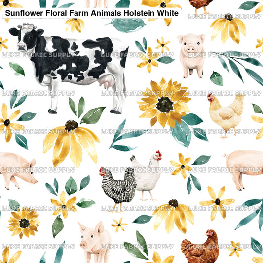 Sunflower Floral Farm Animals Holstein White Lfs Catalog