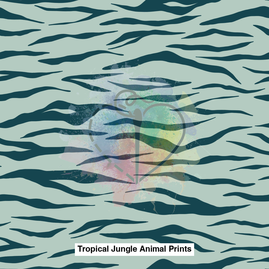 Tropical Jungle Animal Prints Tiger Stripes Teal Lfs Catalog