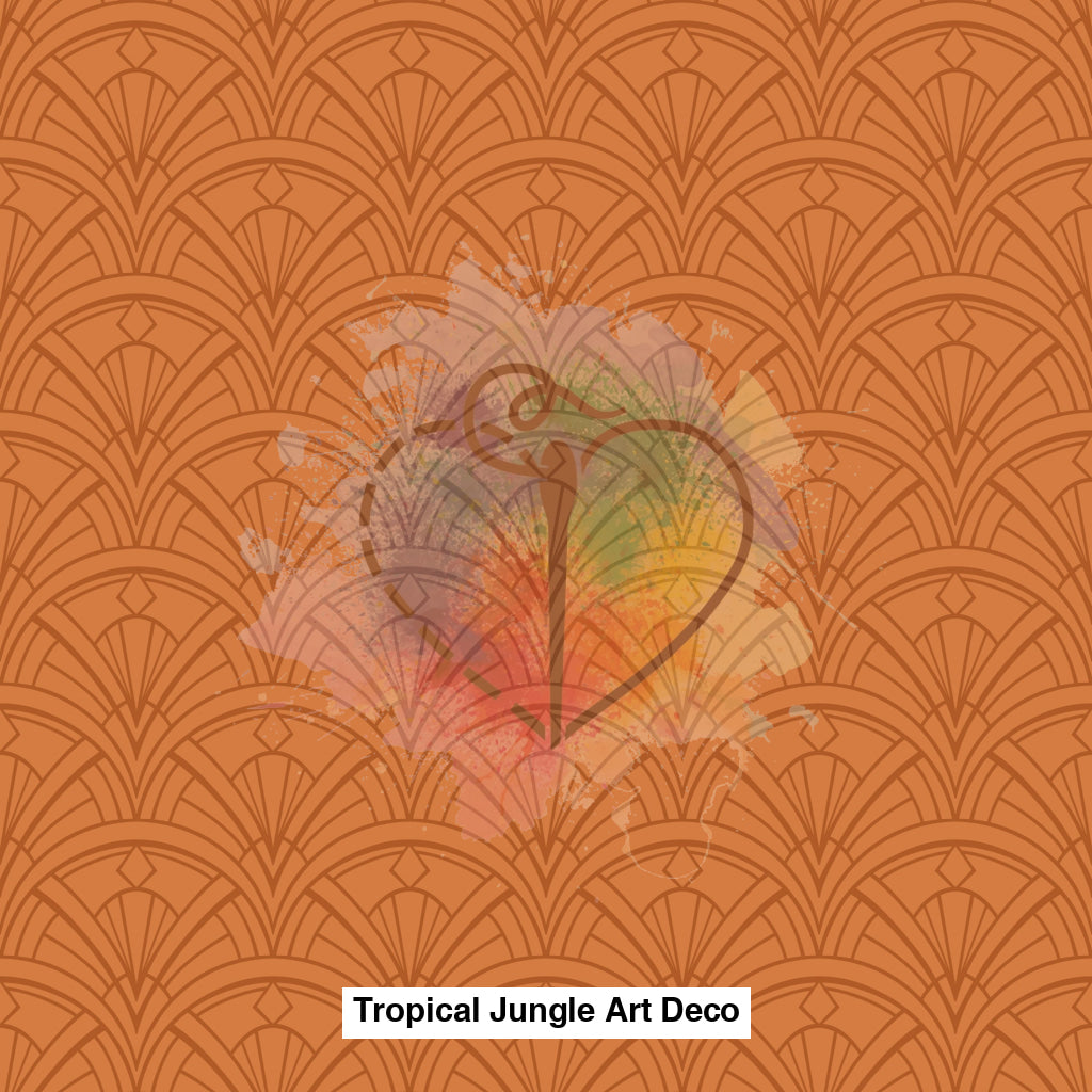 Tropical Jungle Art Deco Modern Ornate Orange Lfs Catalog