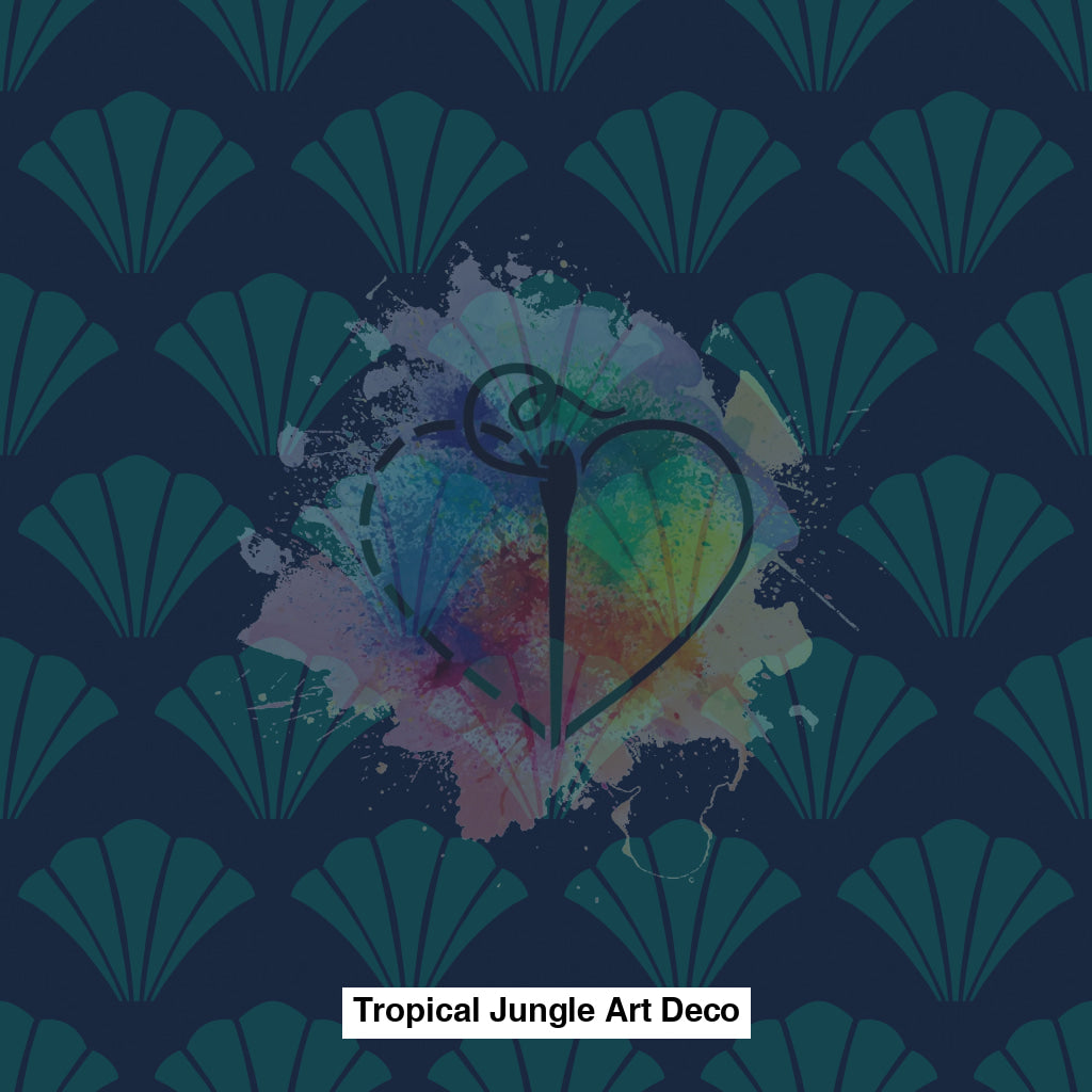 Tropical Jungle Art Deco Teal Lfs Catalog