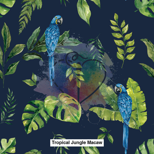 Tropical Jungle Macaw Navy Blue Lfs Catalog