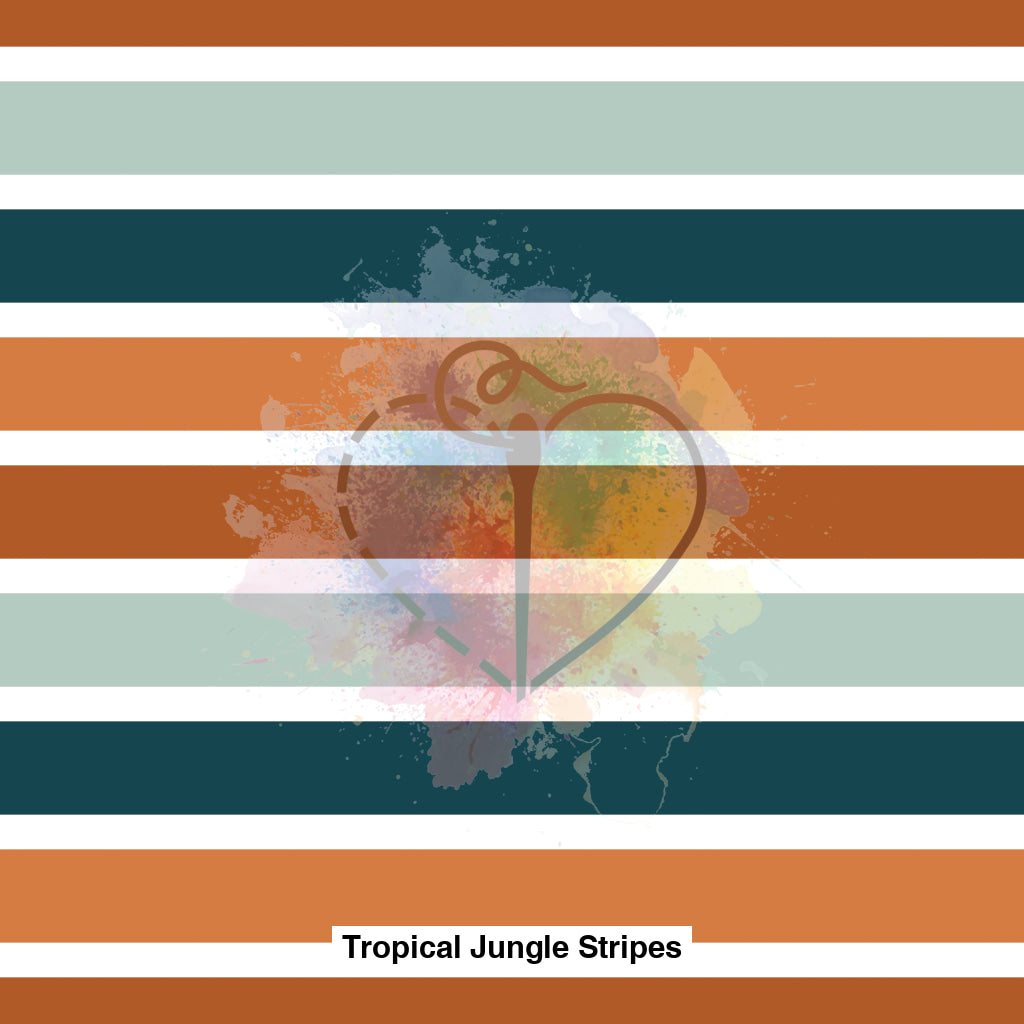 Tropical Jungle Stripes Orange Teal Lfs Catalog