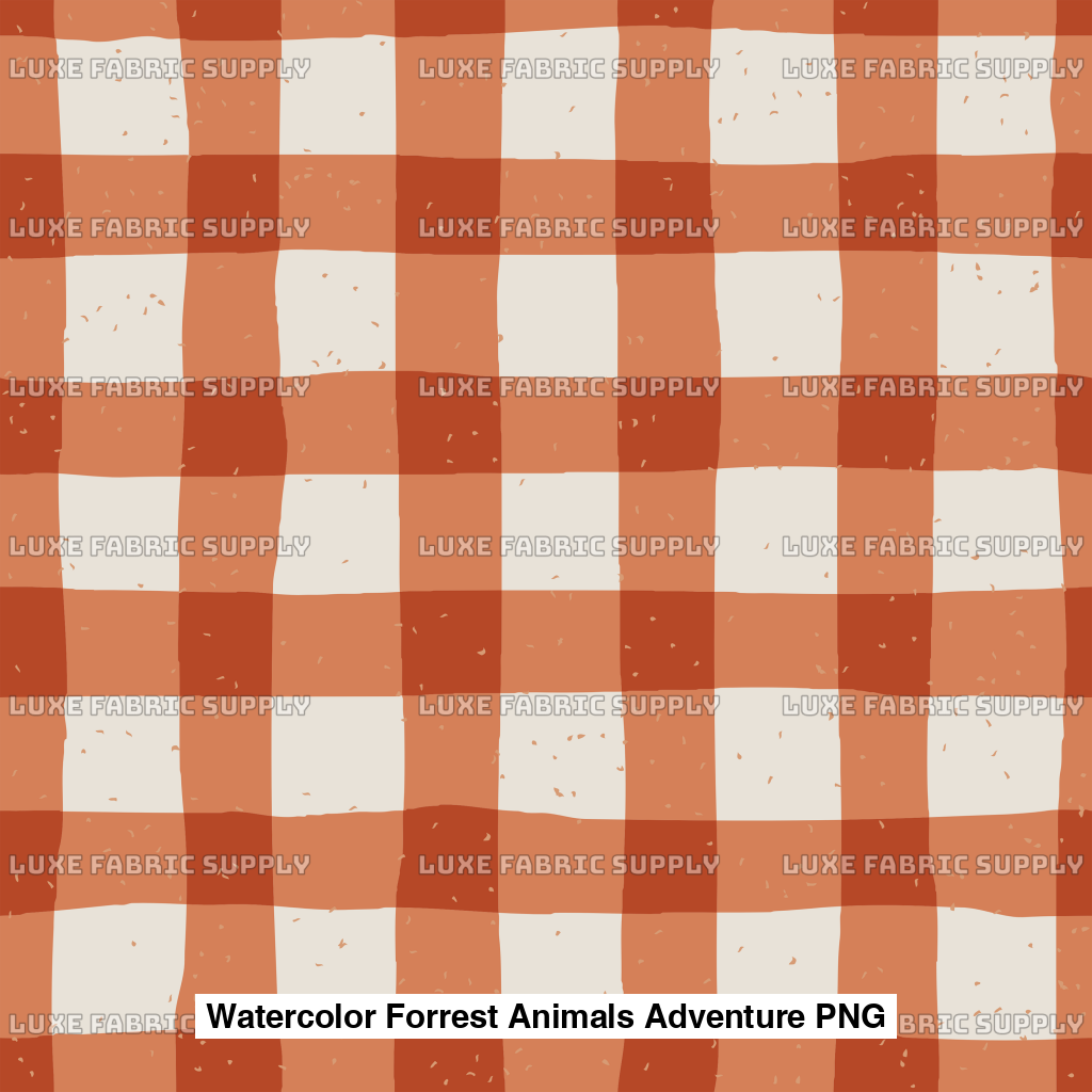 Watercolor Forrest Animals Adventure Png Panel