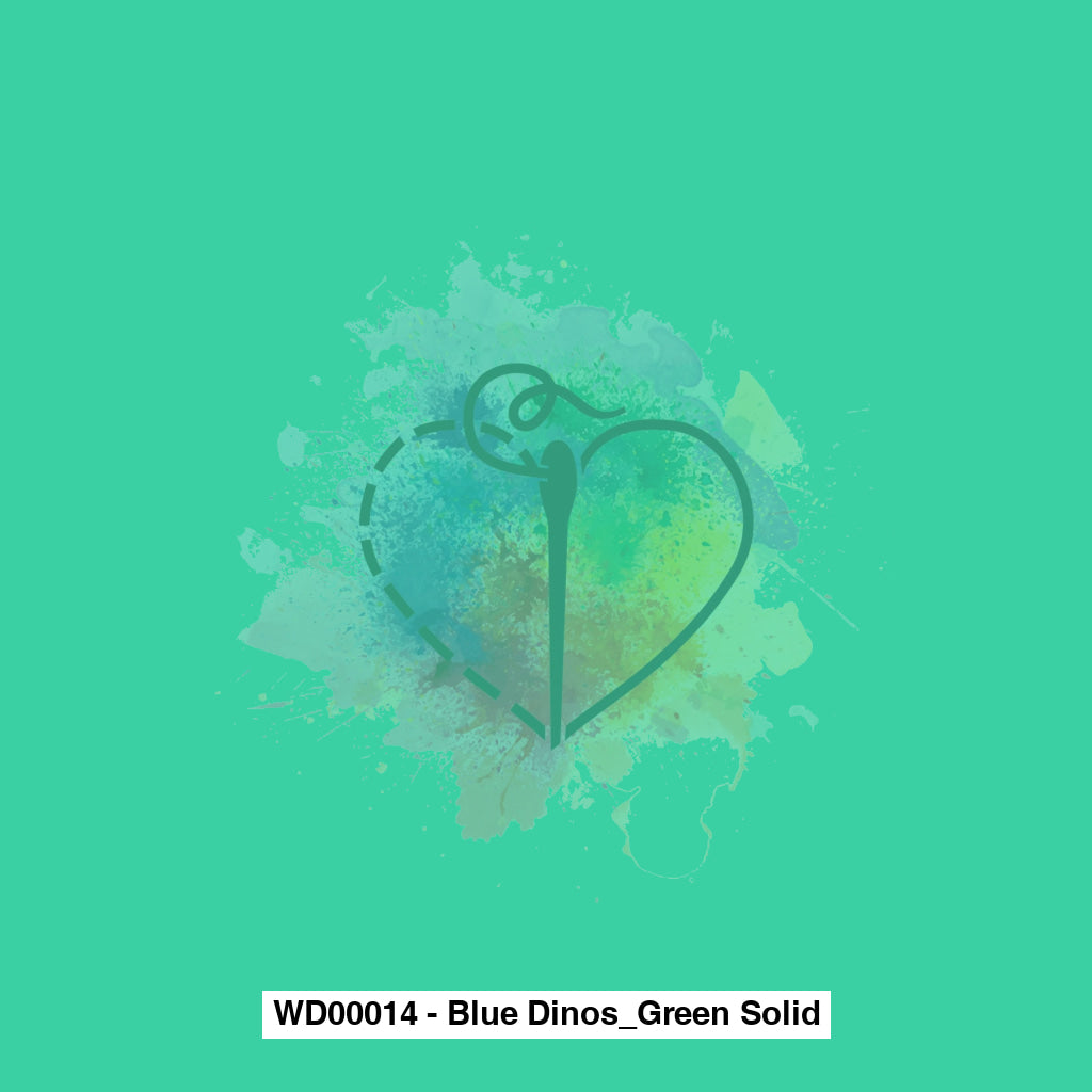 Wd00014 - Blue Dinos_Green Solid