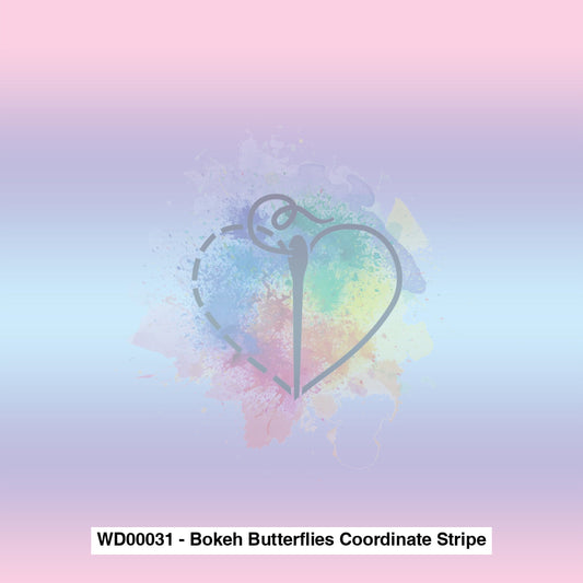 Wd00031 - Bokeh Butterflies Coordinate Stripe