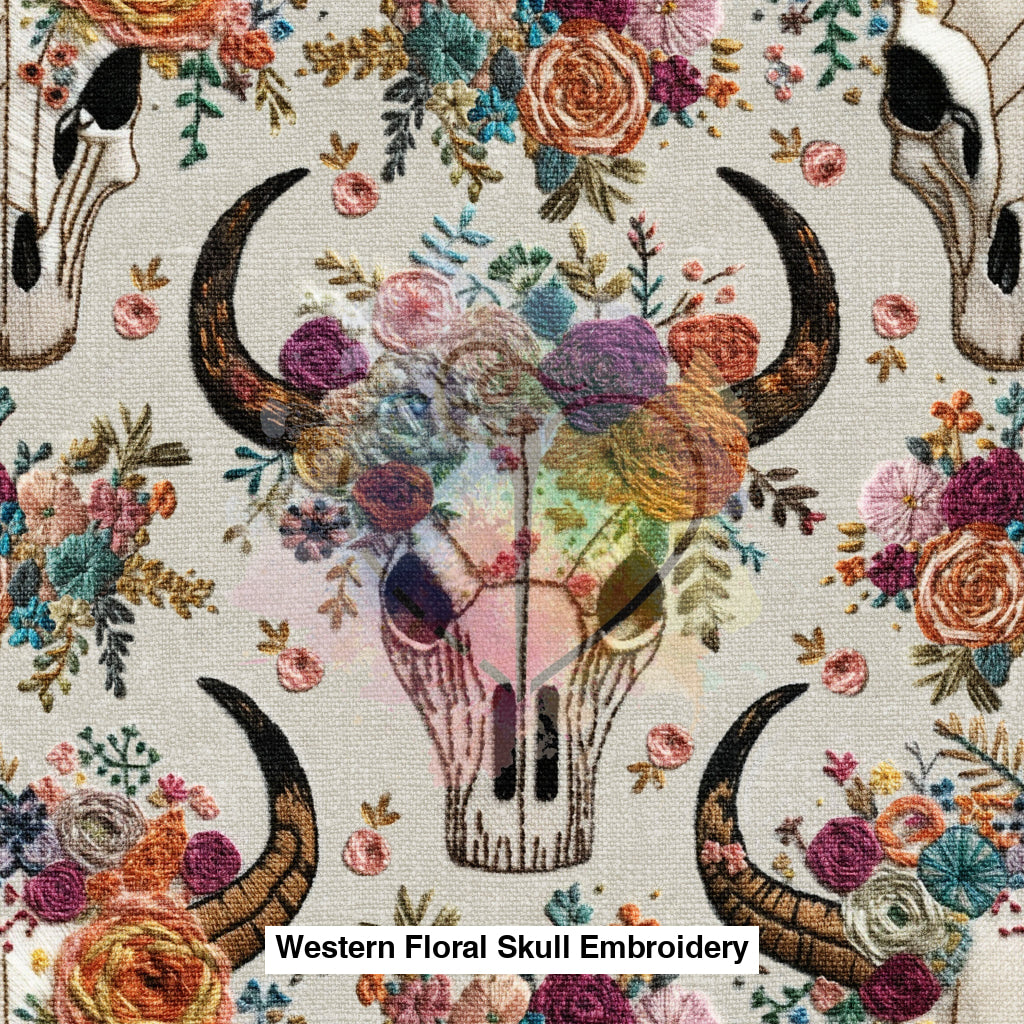 Western Floral Skull Embroidery Lfs Catalog