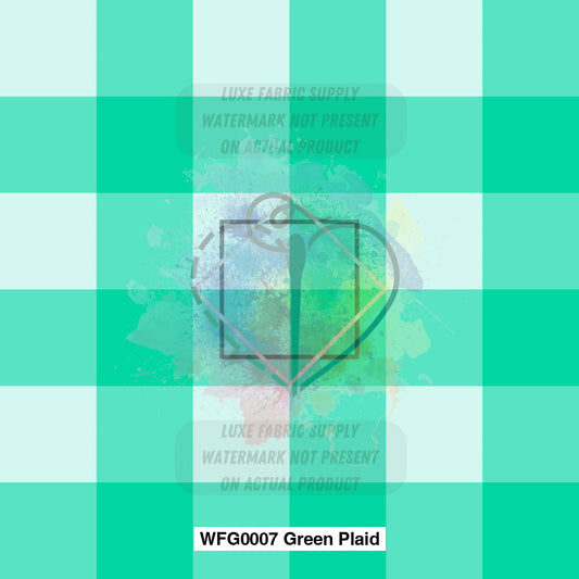 Wfg0007 Green Plaid Fabric