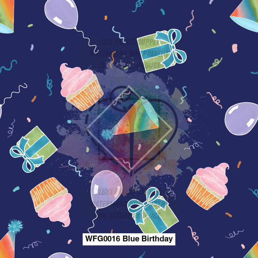 Wfg0016 Blue Birthday Fabric