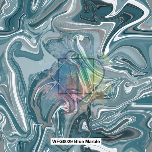 Wfg0029 Blue Marble Fabric