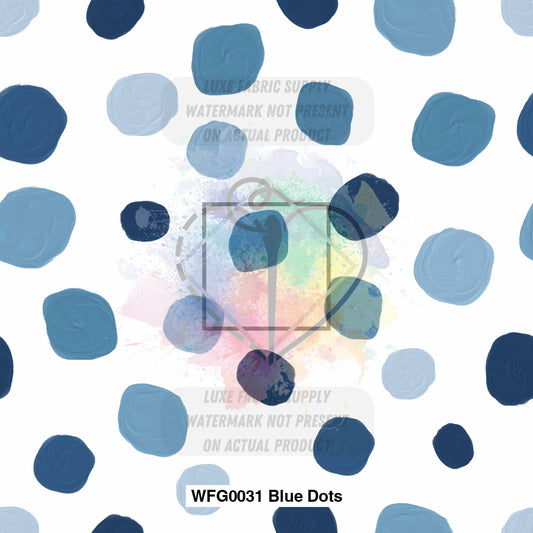 Wfg0031 Blue Dots Fabric