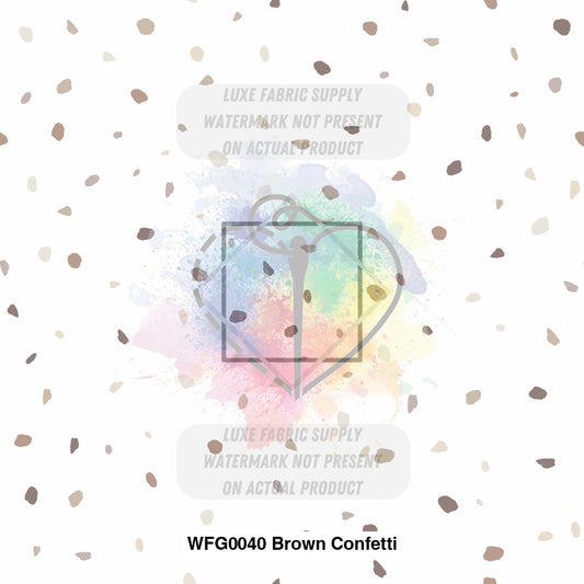 Wfg0040 Brown Confetti Fabric