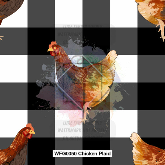 Wfg0050 Chicken Plaid Fabric