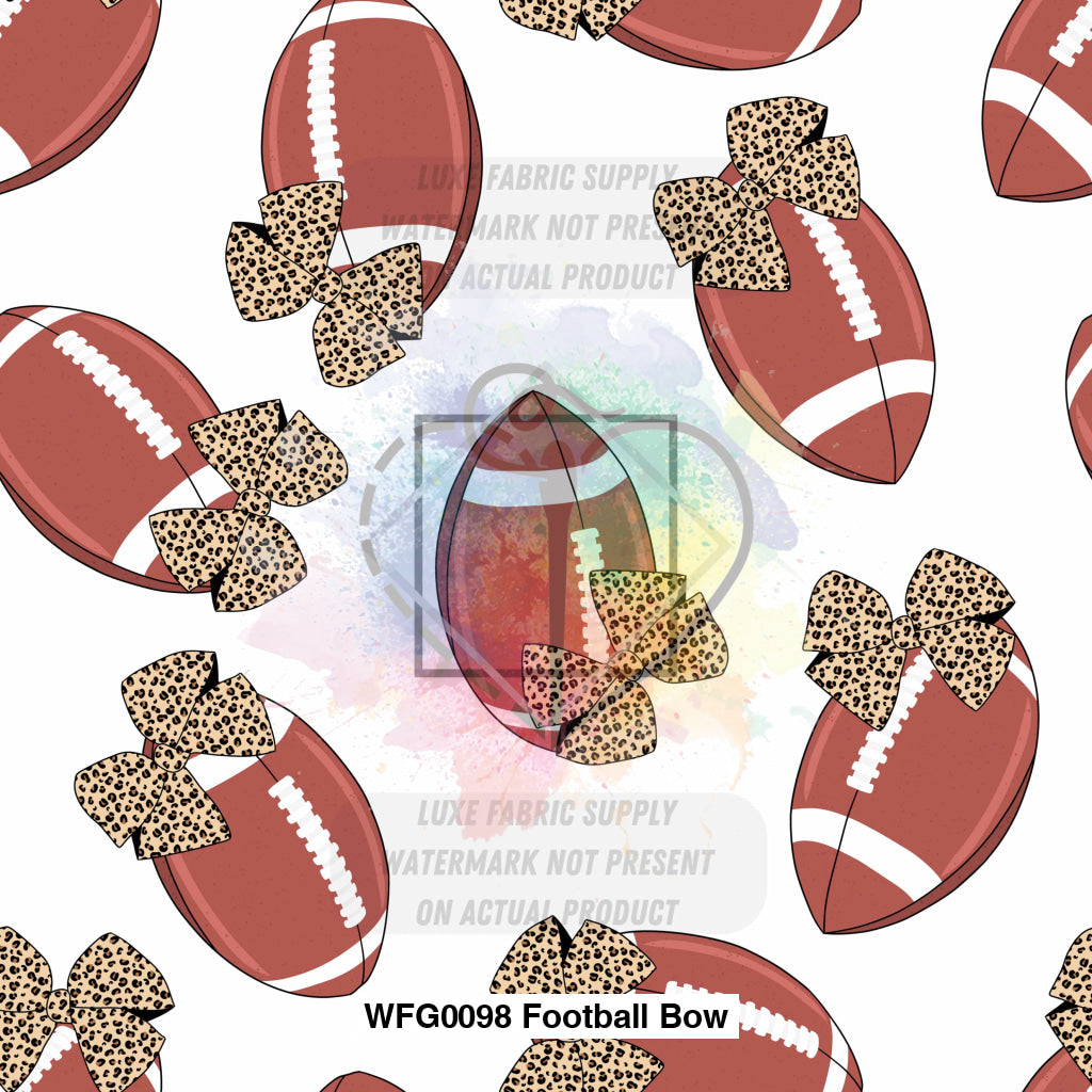 Wfg0098 Football Bow Fabric