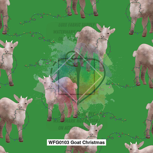 Wfg0103 Goat Christmas Fabric