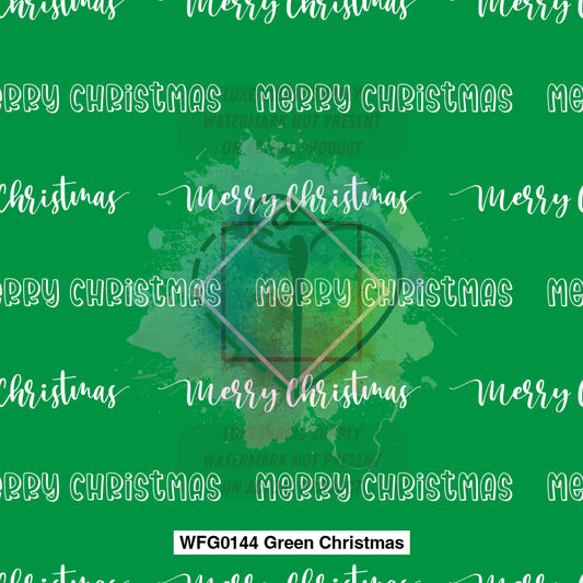 Wfg0144 Green Christmas Fabric