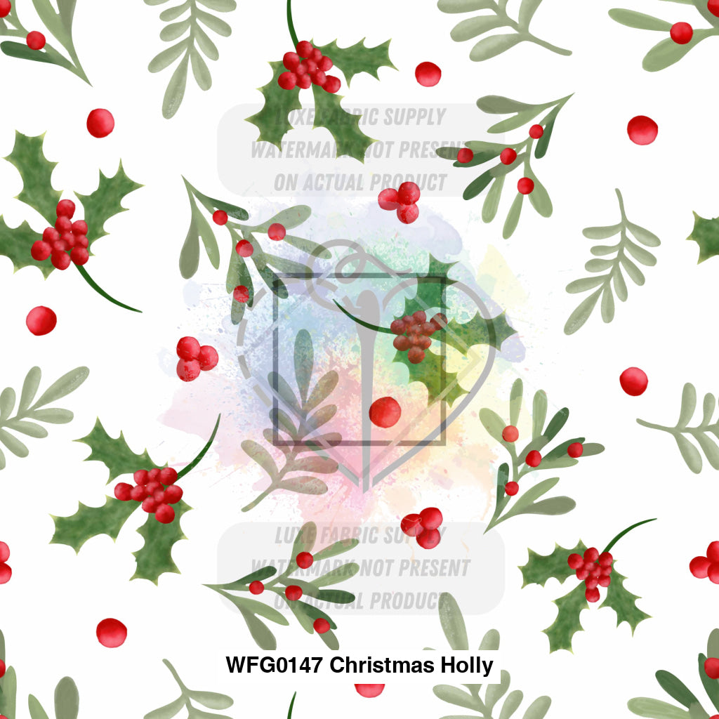 Wfg0147 Christmas Holly Fabric