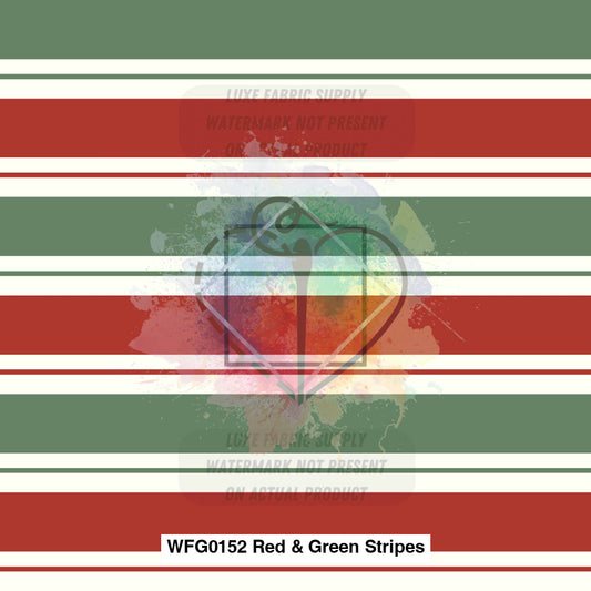 Wfg0152 Red & Green Stripes Fabric