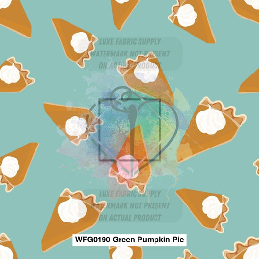 Wfg0190 Green Pumpkin Pie Fabric