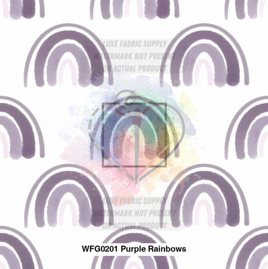 Wfg0201 Purple Rainbows Fabric