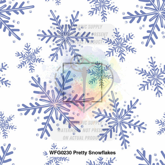 Wfg0230 Pretty Snowflakes Fabric