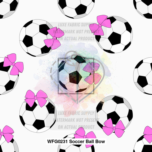 Wfg0231 Soccer Ball Bow Fabric