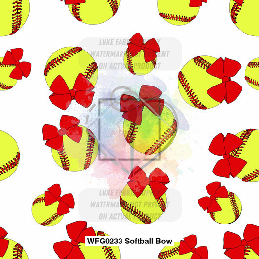 Wfg0233 Softball Bow Fabric