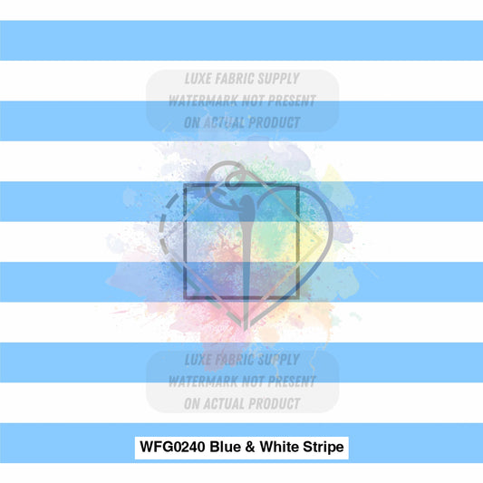 Wfg0240 Blue & White Stripe Fabric