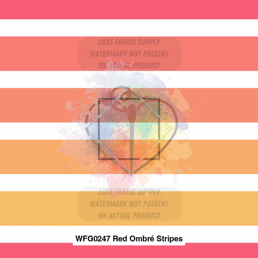 Wfg0247 Red Ombré Stripes Fabric