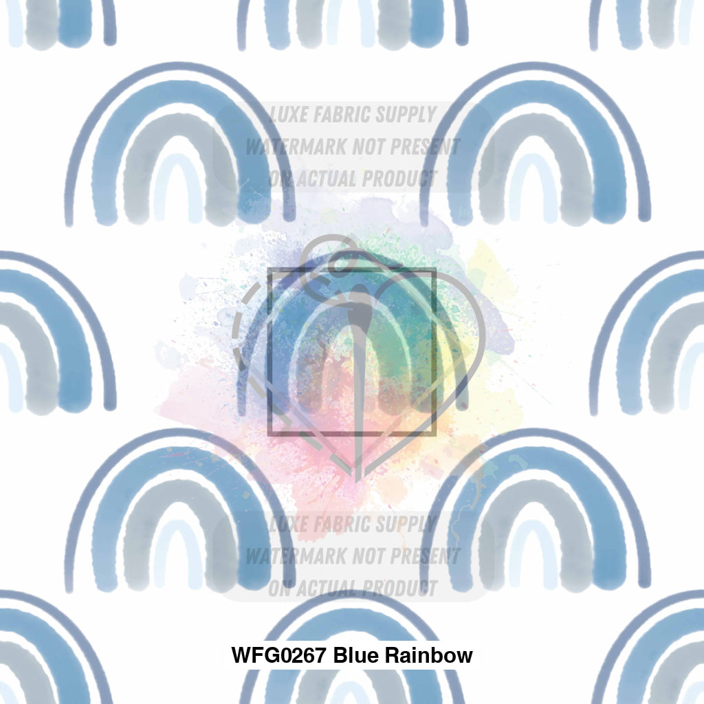 Wfg0267 Blue Rainbow Fabric