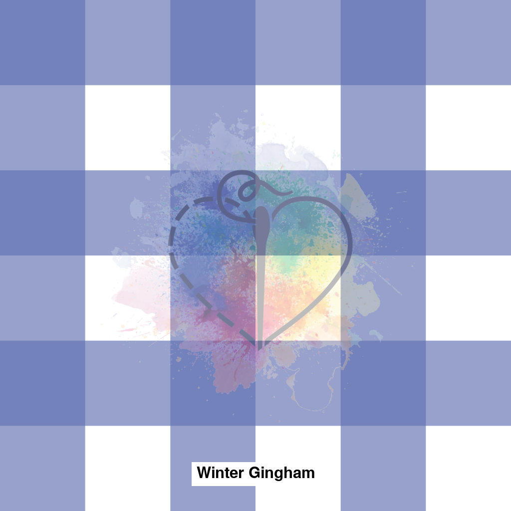 Winter Gingham Fabric Fabrics