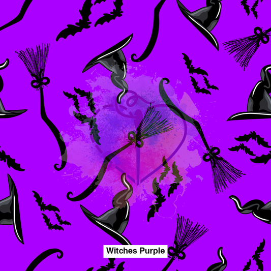 Witches Purple Fabric Fabrics