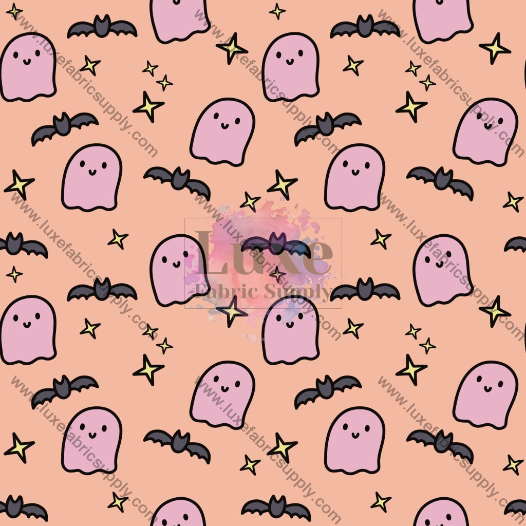 Cute Pink Ghosts Fabric