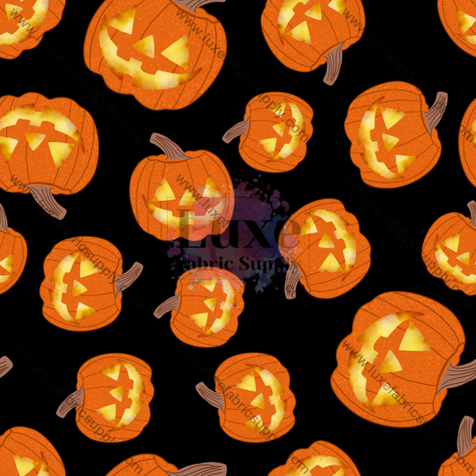 Glowing Pumpkins Fabric Fabrics