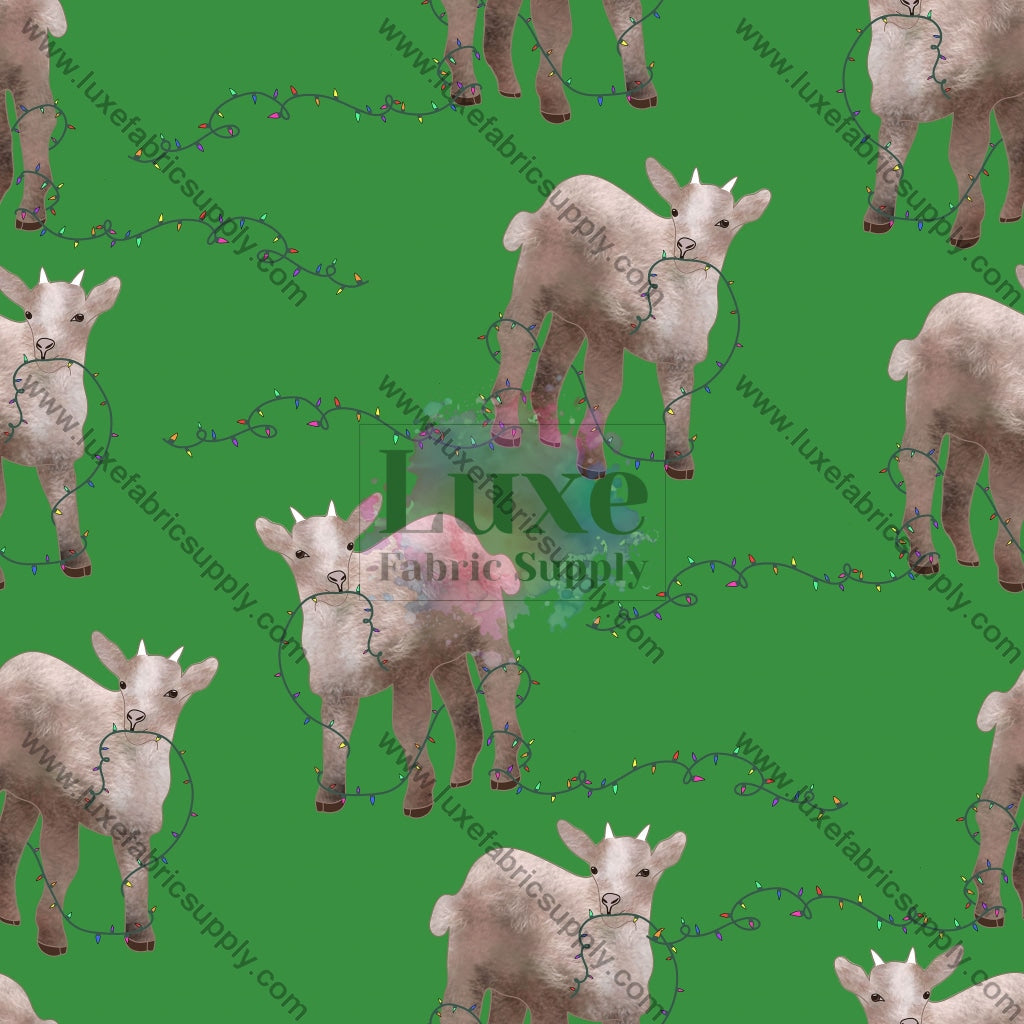 Goats And Lights Fabric Fabrics
